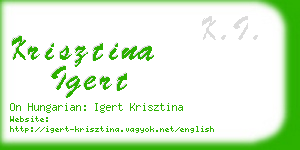 krisztina igert business card